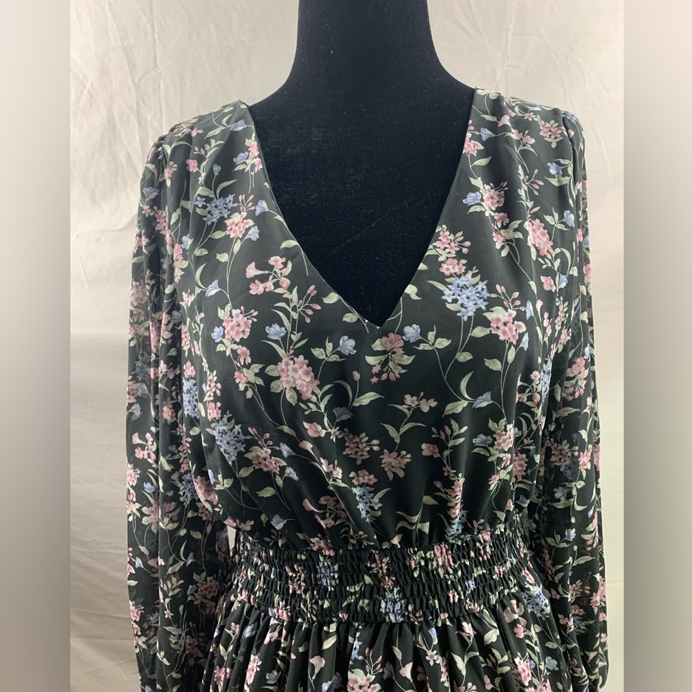 Boho Floral Print Chiffon Dress - Picture 12 of 12